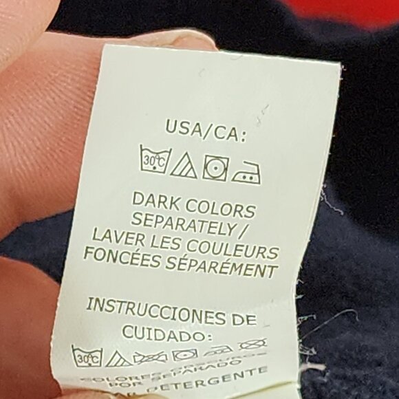 Chaps Navy Blue Grey Logo 100 Cotton V-Neck Sleeveless Sweater Vest Size XXL - Picture 16 of 16